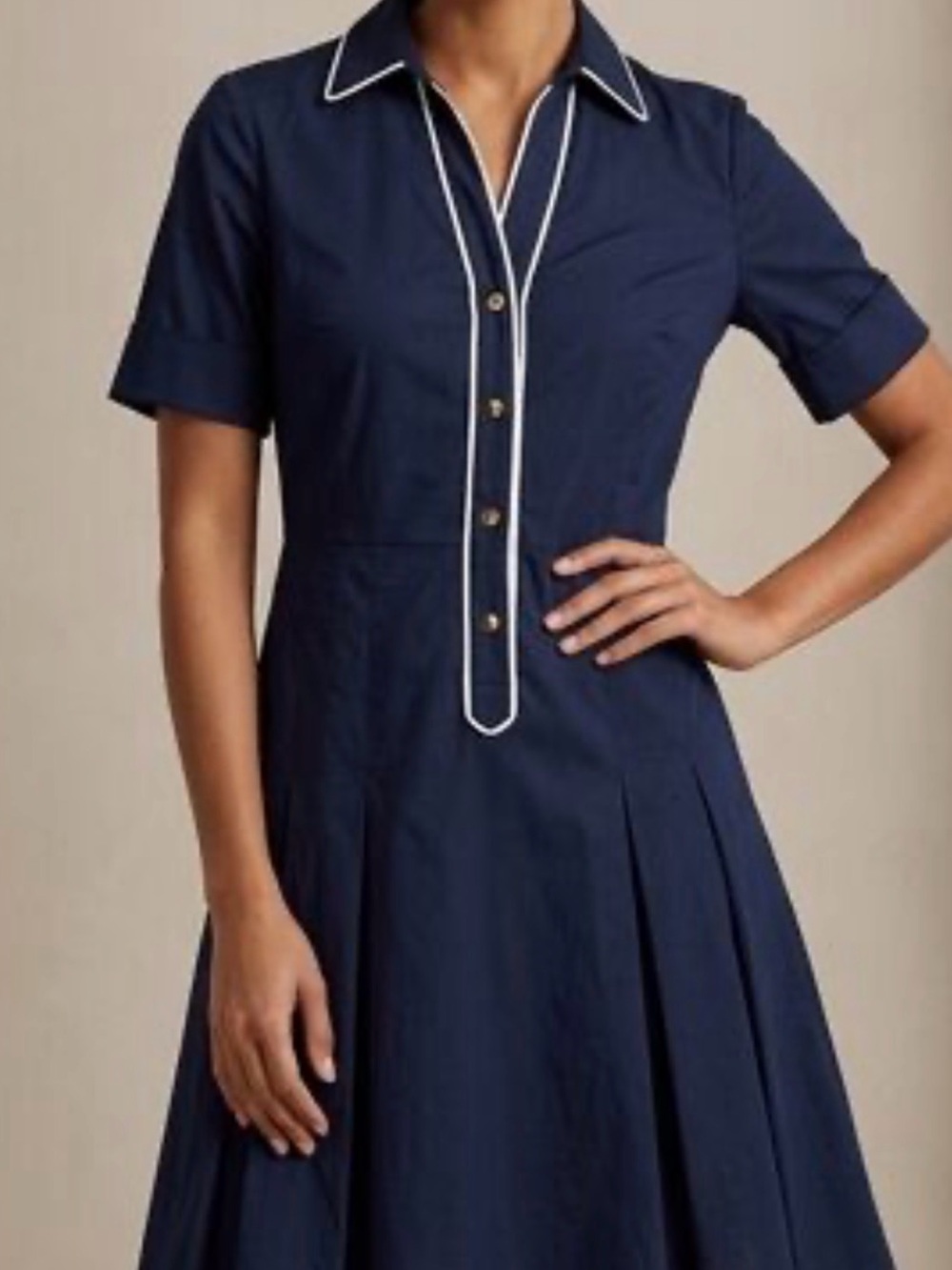Jones New Yorkn NWT Dress with White Piping pit-pit 22 (mix43)